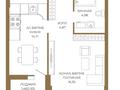 1-бөлмелі пәтер · 44.37 м² · 9/9 қабат, Достык 8/5, бағасы: ~ 35.1 млн ₸ в Астане — фото 2