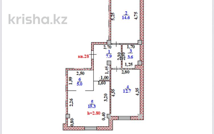 3-бөлмелі пәтер · 59.1 м² · 2/3 қабат, мкр Теректы, Устирт 2936a 15, бағасы: 45 млн ₸ в Алматы, Алатауский р-н — фото 2