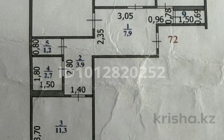 3-комнатная квартира · 62.2 м² · 9/9 этаж, мкр 4 10а за 18.5 млн ₸ в Уральске — фото 2