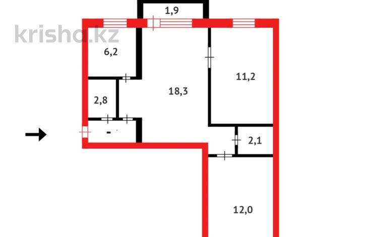 3-комнатная квартира · 58.5 м² · 4/5 этаж, Кужанова 11 за 15 млн ₸ в Сарани — фото 11