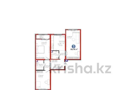 3-бөлмелі пәтер · 85.46 м² · 4/17 қабат, Улы Дала 12 — Block - A, бағасы: 44.9 млн ₸ в Астане, Нура р-н