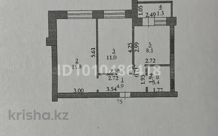 2-бөлмелі пәтер · 45.5 м² · 6/9 қабат, мкр Болашак 133 н, бағасы: 17.5 млн ₸ в Актобе — фото 2