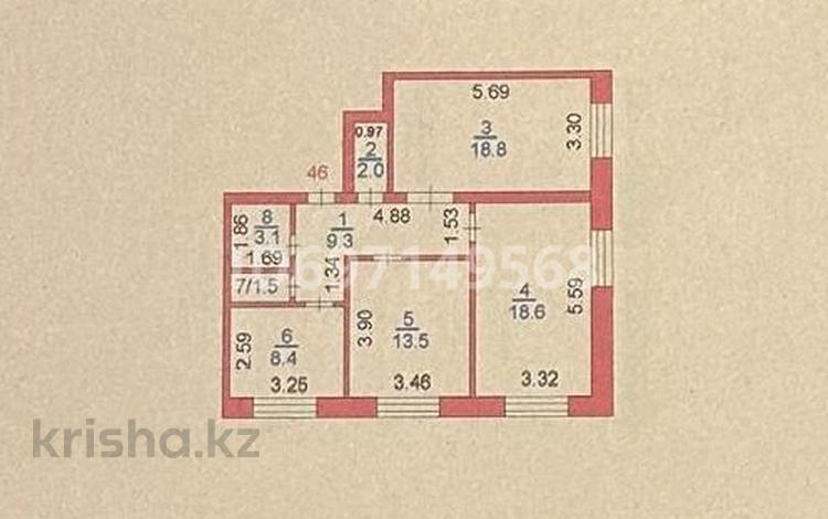 3-бөлмелі пәтер, 75.2 м², 2/5 қабат, мкр Новый Город, Лободы 7а — Обл. Акимат., бағасы: 31 млн 〒 в Караганде, Казыбек би р-н — фото 2