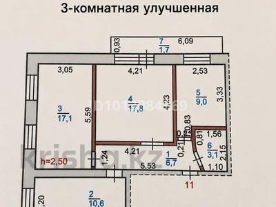 3-бөлмелі пәтер · 66.4 м² · 3/9 қабат, Ленина 211 — Возле пед.колледжа, бағасы: 22.5 млн ₸ в Рудном