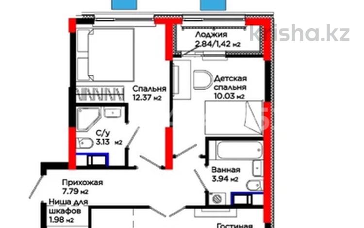 3-бөлмелі пәтер · 63 м² · 12/12 қабат, мкр Акжайык, Байдибек би 113/3 — Зоопарк, дендропарк, бағасы: 30 млн ₸ в Шымкенте, Абайский р-н — фото 2