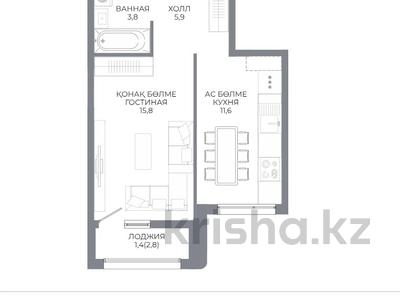1-комнатная квартира · 38.5 м² · 2/9 этаж, Ахмет Байтурсынулы 10/3 — ВЫБОР ЭТАЖА И ПЛАНИРОВКИ!!! БЕЗ КОМИССИИ за ~ 20.4 млн ₸ в Астане, Сарайшык р-н