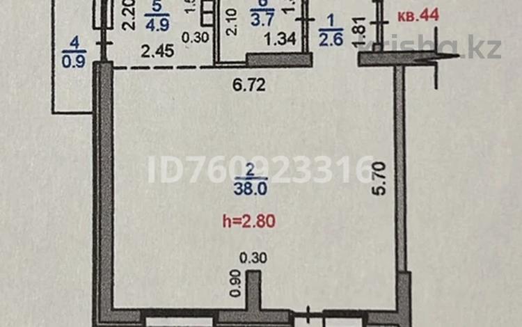 2-комнатная квартира · 52 м² · 7/12 этаж, мкр Калкаман-1, Байкена Ашимова 7 — Райымбека-Ашимова