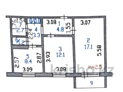 2-комнатная квартира · 51.6 м² · 5/9 этаж, Болатбаева за 17.5 млн ₸ в Петропавловске