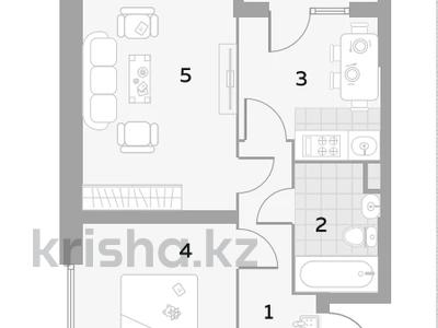 2-комнатная квартира · 60.6 м² · 12/12 этаж, Кошкарбаева 39в/1 за 27.5 млн ₸ в 