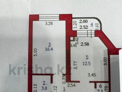 1-комнатная квартира · 43.3 м² · 4/5 этаж, мкр. Алтын орда — мкр. Алтын орда за 13.5 млн 〒 в Актобе, мкр. Алтын орда