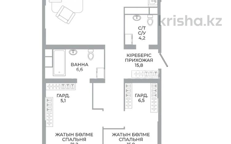 3-комнатная квартира · 120 м² · 13/18 этаж, Аль-Фараби 41 за 120 млн ₸ в Алматы, Бостандыкский р-н — фото 2