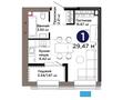 1-комнатная квартира · 29.47 м², Е 909 29 за ~ 20.8 млн 〒 в Астане, Нура р-н — фото 3