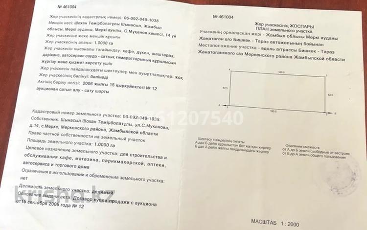 Участок · 1 га, Мерке за 15 млн ₸ — фото 2