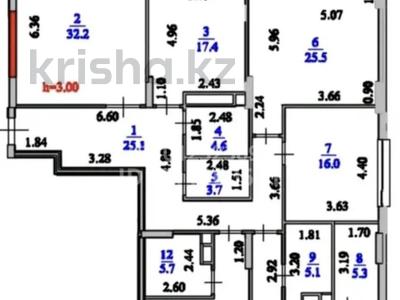 5-комнатная квартира · 183 м² · 3/9 этаж, Турар Рыскулов 3 за 183 млн ₸ в Астане, Есильский р-н