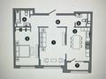 2-бөлмелі пәтер · 65.8 м² · 5/8 қабат, Абубакир Тыныбаев 10/1, бағасы: 65 млн ₸ в Астане, Сарайшык р-н