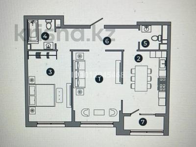 2-бөлмелі пәтер · 65.8 м² · 5/8 қабат, Абубакир Тыныбаев 10/1, бағасы: 65 млн ₸ в Астане, Сарайшык р-н