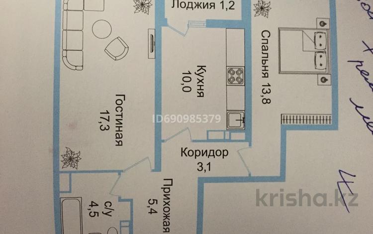 2-комнатная квартира, 56 м², 12/14 этаж помесячно, мкр Акбулак, 1-я улица 53 — Алматы арена. за 230 000 〒 — фото 2