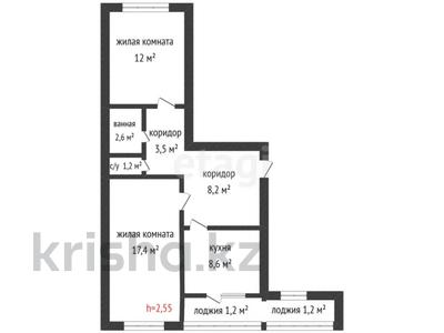 2-комнатная квартира, 58.8 м², 4/5 этаж, Оспанова за 17.3 млн 〒 в Актобе