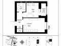 1-бөлмелі пәтер · 43.63 м² · 3/8 қабат, Александр Сызганов 1/3, бағасы: 30 млн ₸ в Астане, Есильский р-н