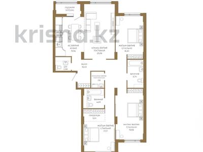 4-комнатная квартира · 127.39 м² · 7/12 этаж, Достык 8/5 за ~ 92 млн ₸ в Астане