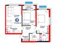 3-комнатная квартира · 77.04 м², мкр Акжар, Белжайлау 47а за ~ 58.2 млн 〒 в Алматы, Наурызбайский р-н — фото 3