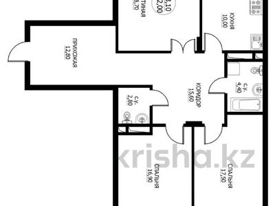 3-комнатная квартира · 99.2 м² · 9/10 этаж, Е435 5 — Е126 за 43 млн ₸ в Астане, Нура р-н