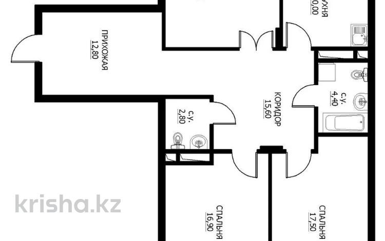 3-комнатная квартира · 99.2 м² · 9/10 этаж, Е435 5 — Е126 за 43 млн ₸ в Астане, Нура р-н — фото 2