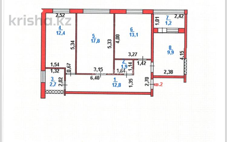 3-комнатная квартира, 73 м², 1/5 этаж, мкр Туран 49/10 за 27 млн 〒 в Шымкенте, Каратауский р-н — фото 2
