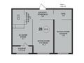 2-бөлмелі пәтер · 61.6 м² · 5/9 қабат, Ботакоз 5, бағасы: 37.2 млн ₸ в Алматы, Алатауский р-н