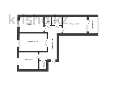 3-бөлмелі пәтер · 68.6 м² · 9/9 қабат, Центральный 59, бағасы: 19.5 млн ₸ в Кокшетау
