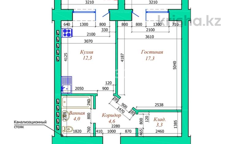 1-комнатная квартира · 46.4 м² · 5/9 этаж, Алия Молдагулова 50а за 17.5 млн ₸ в Актобе — фото 4