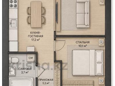 2-бөлмелі пәтер · 45 м² · 6/9 қабат, мкр. Алтын орда, бағасы: 19.5 млн ₸ в Актобе
