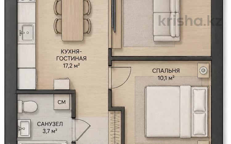 2-бөлмелі пәтер · 45 м² · 6/9 қабат, мкр. Алтын орда, бағасы: 19.5 млн ₸ в Актобе — фото 2