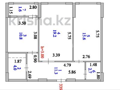 2-бөлмелі пәтер · 65.2 м² · 9/12 қабат, Жубан Молдагалиев 5, бағасы: ~ 39.9 млн ₸ в Астане, Нура р-н