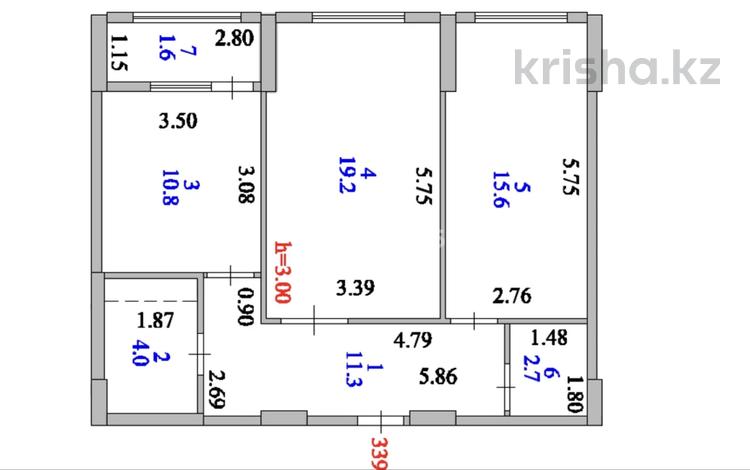 2-бөлмелі пәтер · 65.2 м² · 9/12 қабат, Жубан Молдагалиев 5, бағасы: ~ 39.9 млн ₸ в Астане, Нура р-н — фото 2