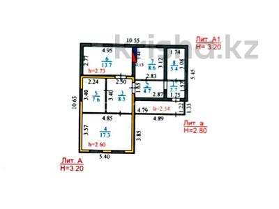 Отдельный дом · 3 комнаты · 68.5 м² · 3.3 сот., мкр Городской Аэропорт, Гарибальди 37а за 18.8 млн ₸ в Караганде, Казыбек би р-н