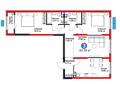 3-бөлмелі пәтер · 87.78 м², Бауыржана Момышулы 11/14а, бағасы: ~ 61.4 млн ₸ в Алматы, Алатауский р-н — фото 3