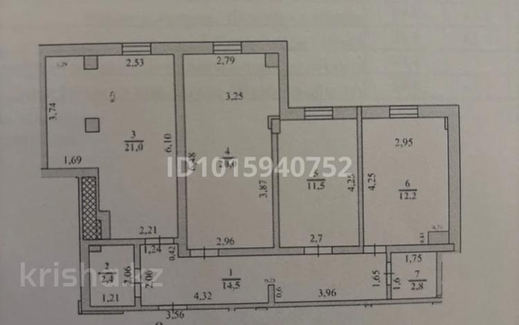 3-комнатная квартира · 84.4 м² · 2/9 этаж, Микрорайон Асар 2 12/17 — Асар 2 3203/3 за 35 млн ₸ в Шымкенте, Абайский р-н — фото 2