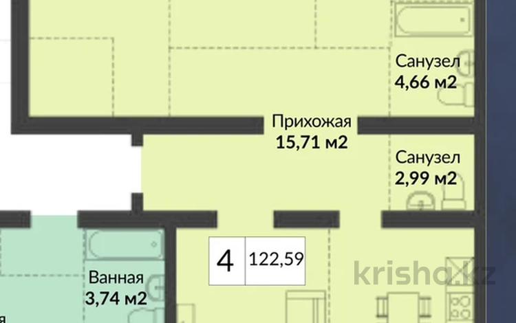 4-комнатная квартира · 122.59 м² · 3/4 этаж, Е 669 25 стр за 57.3 млн ₸ в Астане, Есильский р-н — фото 6
