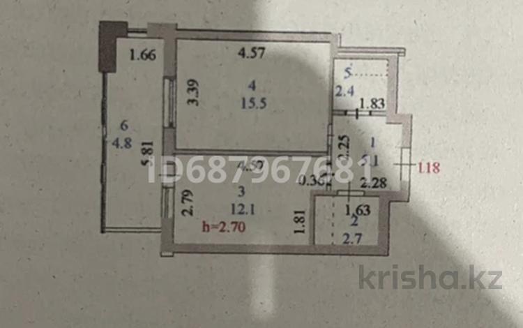 1-комнатная квартира, 42.6 м², 6/9 этаж, А91 16 — А242 за 18 млн 〒 в Астане, Алматы р-н — фото 2