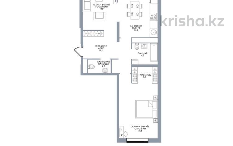 2-бөлмелі пәтер · 79 м² · 7/16 қабат, Сатпаева 90/58 — Riviera PLUS, бағасы: ~ 58.8 млн ₸ в Алматы, Бостандыкский р-н — фото 2