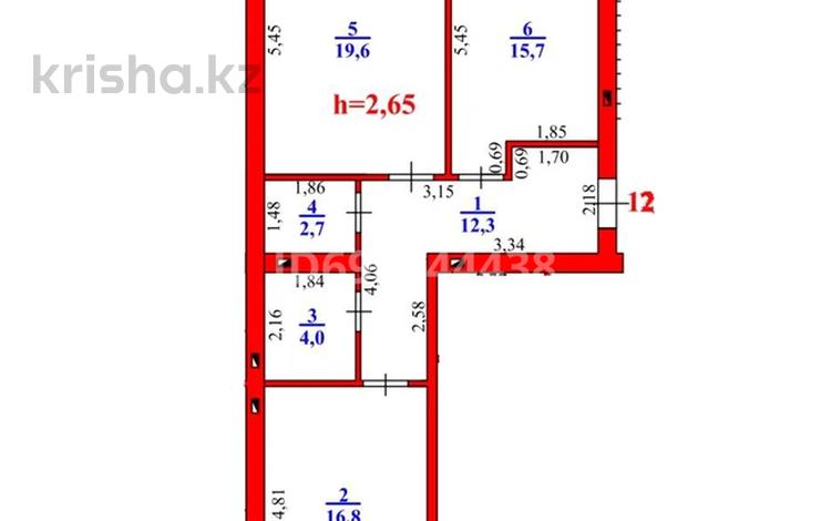 2-комнатная квартира, 78.2 м², 3/5 этаж, циолковского за ~ 20 млн 〒 в Уральске — фото 7