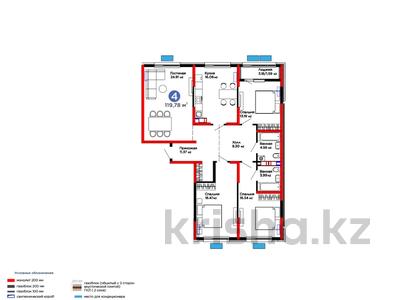 4-бөлмелі пәтер · 120 м², ​Тамерлановское шоссе — 10-30-60, бағасы: ~ 42.8 млн ₸ в Шымкенте, Туран р-н