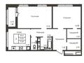 2-комнатная квартира · 75.6 м² · 8/9 этаж, Ахмет Байтурсынулы 4/2 — Сагадат Нурмагамбетов за 47 млн ₸ в Астане, Алматы р-н