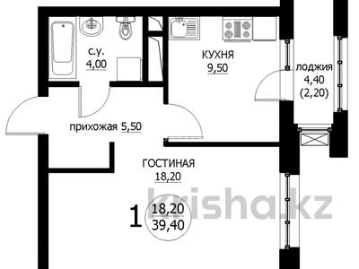 1-комнатная квартира, 38.5 м², 6/10 этаж, Е435 5 — Е126 за 17.2 млн 〒 в Астане