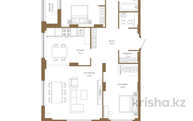 4-бөлмелі пәтер · 138.08 м² · 4/18 қабат, Достык 8/2 — БЕЗ КОМИССИИ! Выбор по этажам!, бағасы: ~ 93.8 млн ₸ в Астане — фото 13