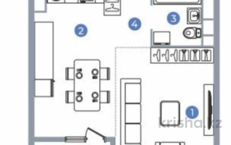 1-комнатная квартира · 45 м² · 9/16 этаж, Каныша Сатпаева 90/55Б за ~ 43.5 млн ₸ в Алматы, Бостандыкский р-н — фото 2