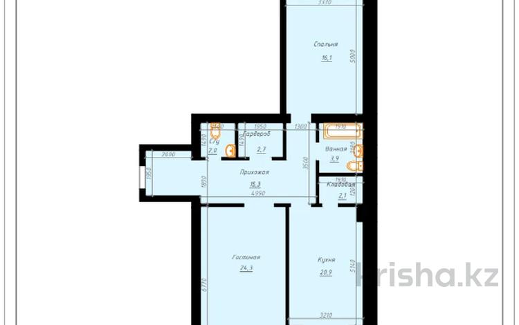 2-бөлмелі пәтер, 90 м², 3/5 қабат, мкр. Алтын орда, бағасы: 24.3 млн 〒 в Актобе, мкр. Алтын орда — фото 2