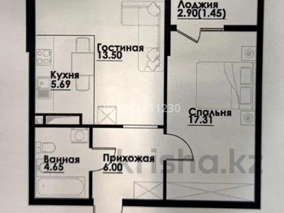 2-комнатная квартира · 48.6 м² · 5/12 этаж, 2-я Братская ул. 6 блок за 34.5 млн ₸ в Алматы, Алатауский р-н