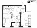 2-комнатная квартира · 72.76 м², Мангилик Ел — Хусейн бен Талал за ~ 40.4 млн 〒 в Астане, Есильский р-н — фото 3